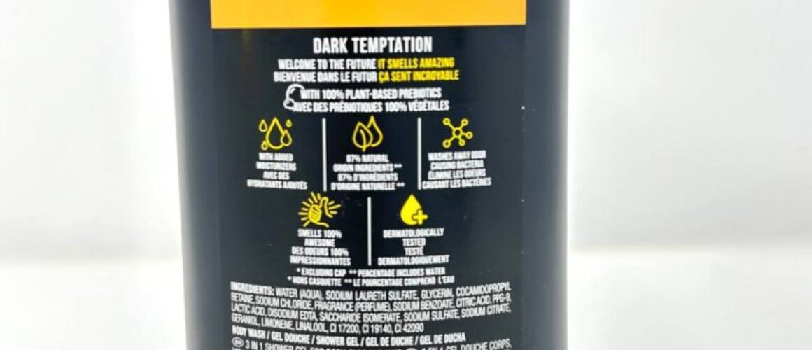 Axe Dark Temptation Refreshing Long Lasting Men's Body Wash, Dark Chocolate 1L