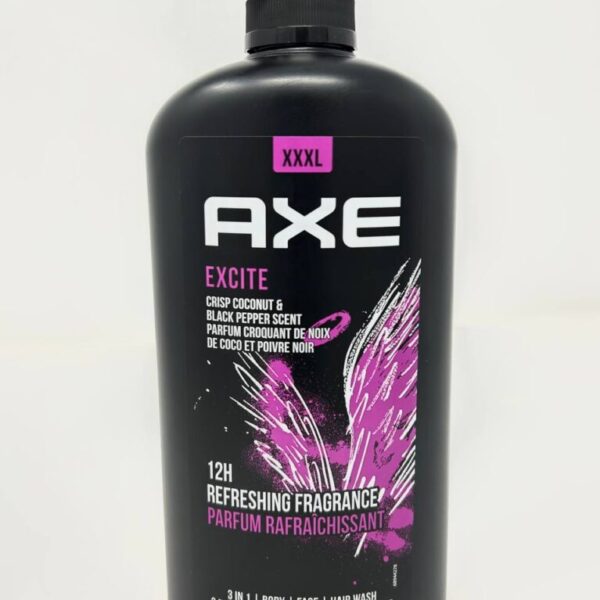 Axe Excite Refreshing Long Lasting Men's Body Wash All Skin Crisp Coconut & Black Pepper 1L