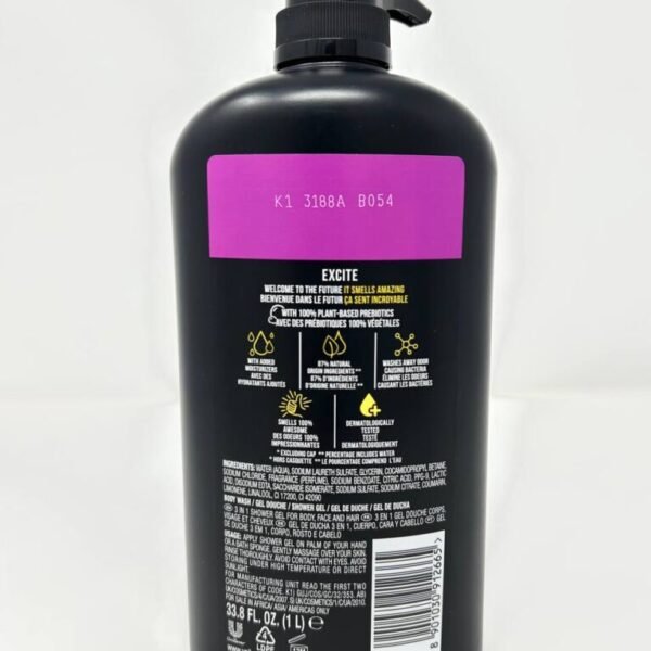 Axe Excite Refreshing Long Lasting Men's Body Wash All Skin Crisp Coconut & Black Pepper 1L