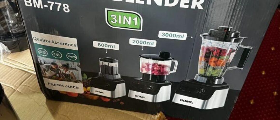 BOMA Electric Blender M-779, a 3-in-1 appliance with a "German Design."