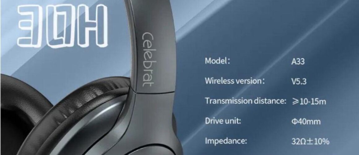 Celebrat A33 Noise Cancellation Bluetooth Headphones