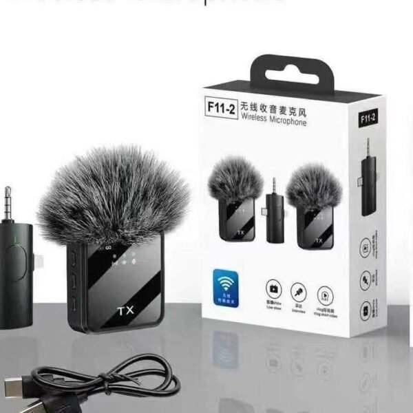 F11-2 wireless microphone for live streaming, interviews, and vlog/short video recording