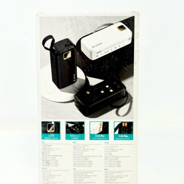 Leadason 30000mAh Power bank with cables