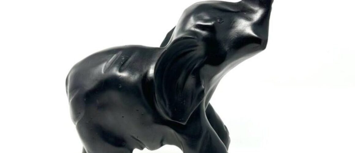 Small Elephant Statue Ethiopian Art Collectible