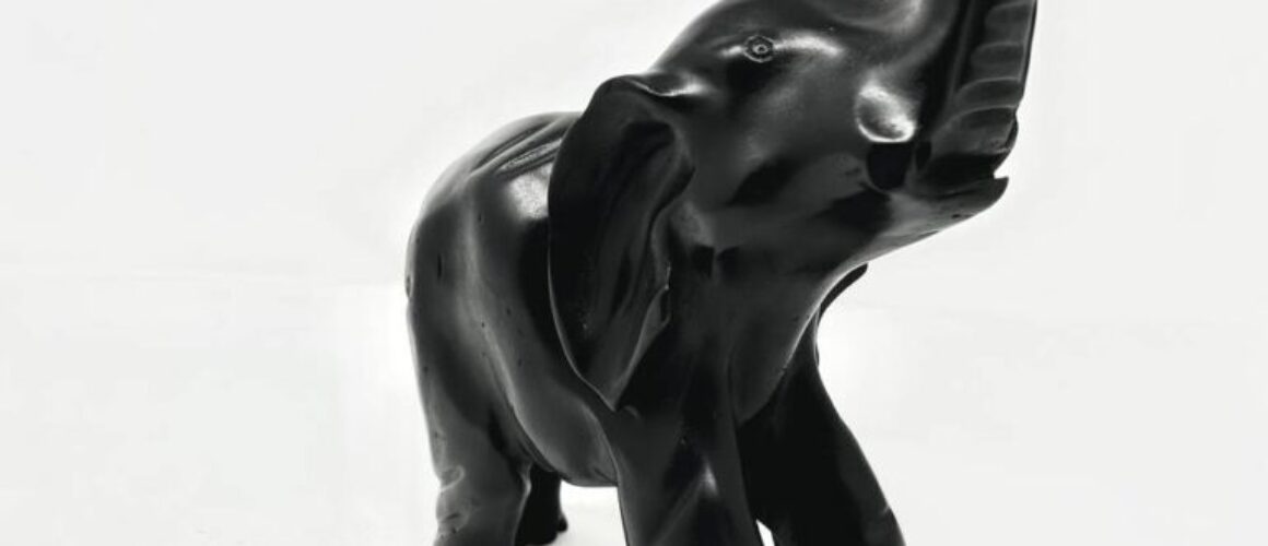 Small Elephant Statue Ethiopian Art Collectible