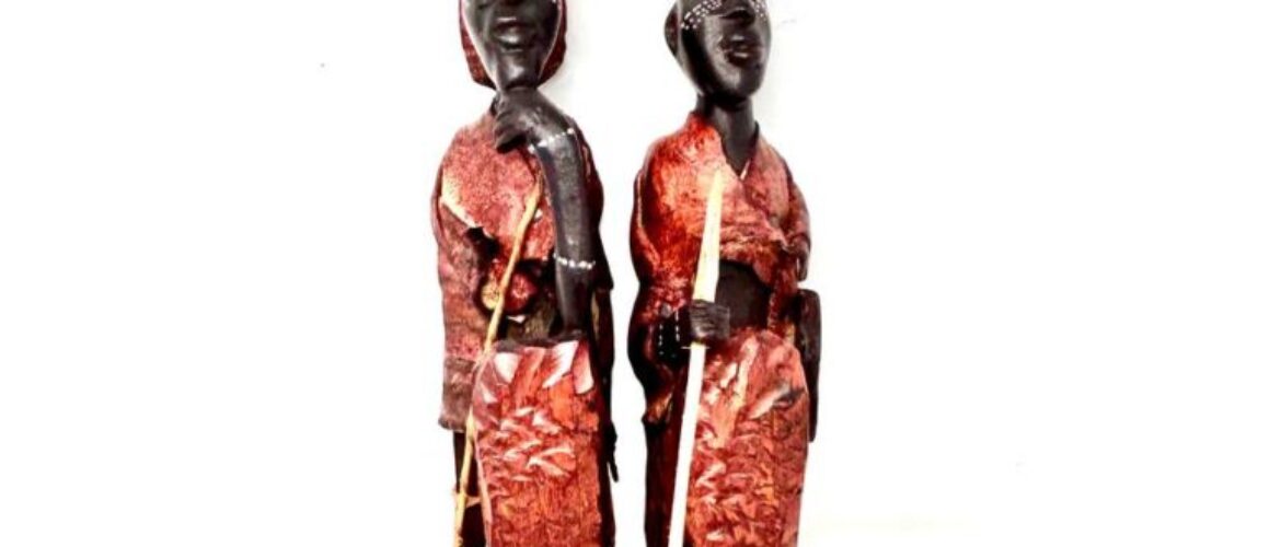 Ethiopian Couples Figurine Table Decor