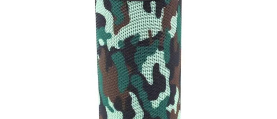 Kisonli Q5S Portable Music Speaker, Cylindrical Bluetooth Speaker With a Camouflage
