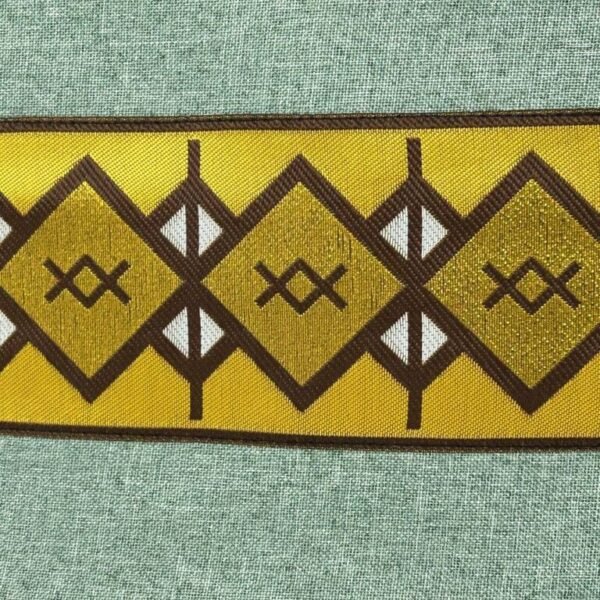 Green Ethiopian Cultural Handcrafted Handbag With Golden Tibeb