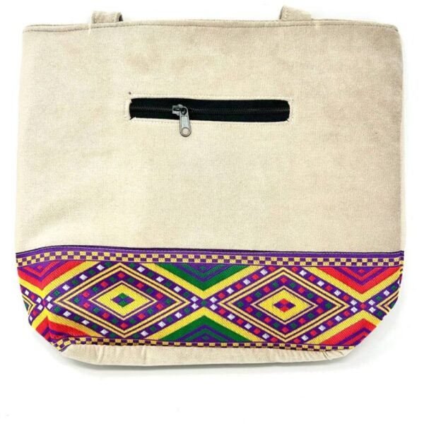 Beige Ethiopian Hand-Crafted Handbag