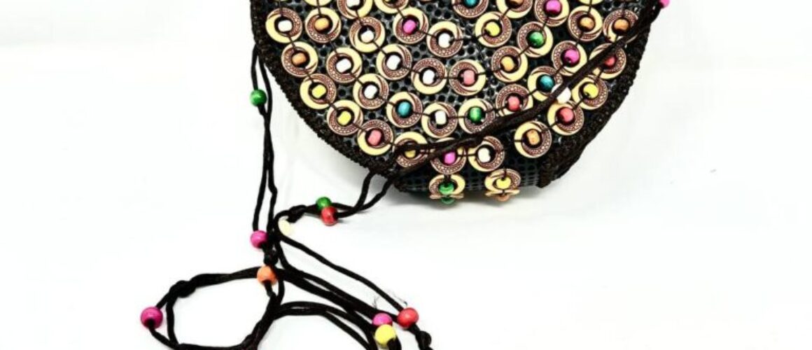 Ethiopian Hand-Crafted Chele Round Handbag