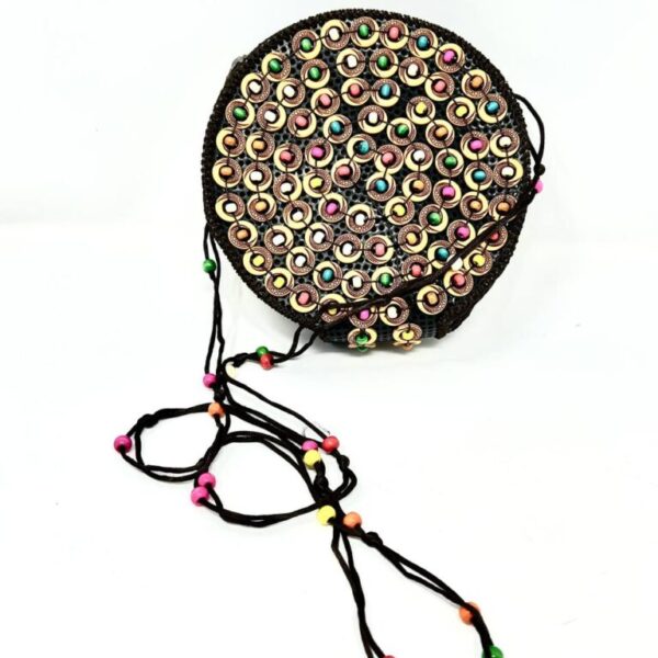 Ethiopian Hand-Crafted Chele Round Handbag
