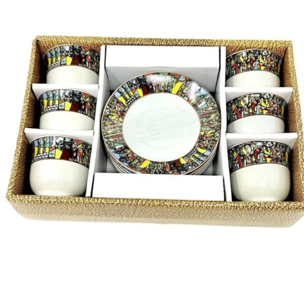 Queen of Sheba Coffee Set (የንግስት ማክዳ ታሪክ ሲኒ)