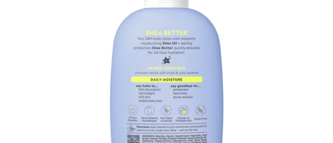 eos Shea Better Body Lotion - Vanilla Cashmere, for Dryness, 16 fl oz