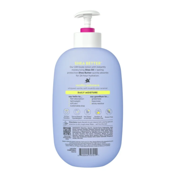 eos Shea Better Body Lotion - Vanilla Cashmere, for Dryness, 16 fl oz