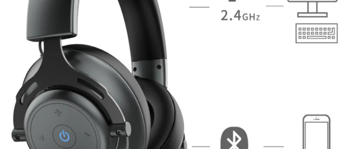 Abingo BT60-X Dual Wireless gaming headset with Microphone for PS5, PS4, PC, Mobile, Switch: 2.4GHz Wireless+Bluetooth