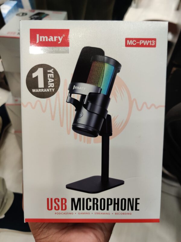 JMARY MC-PW13 Zero Latency Monitor Gaming Mic With RGB Light - Image 4