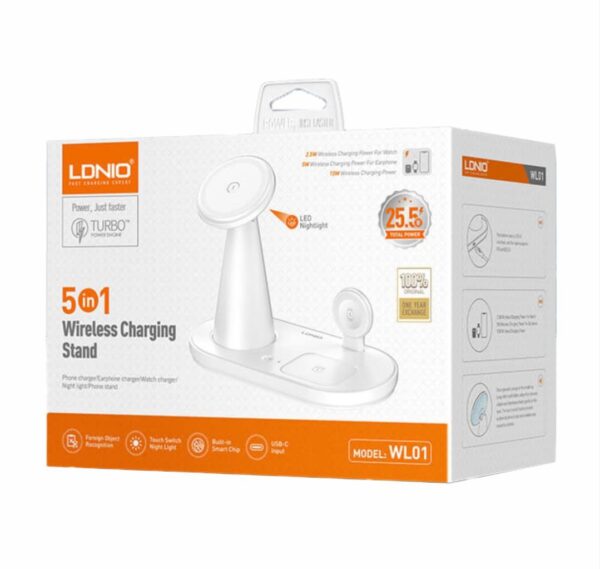 LDNIO WL01 5-in-1 Wireless Charging Stand - Image 4