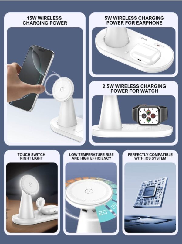 LDNIO WL01 5-in-1 Wireless Charging Stand - Image 3