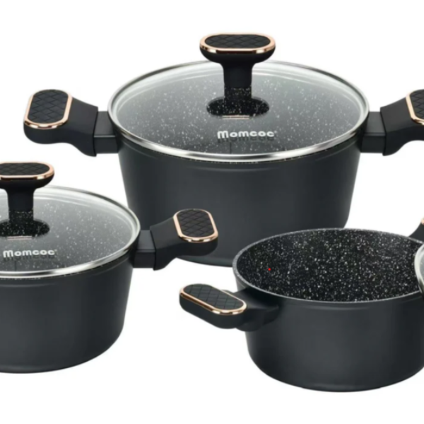 Momcoc 6pcs Granite Pot Set