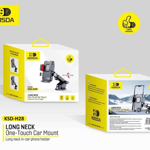 Koosda long-neck one-touch car phone mount.