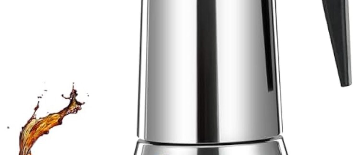 Stainless Steel Espresso Maker (9 Cup) - Premium Stovetop Moka Pot