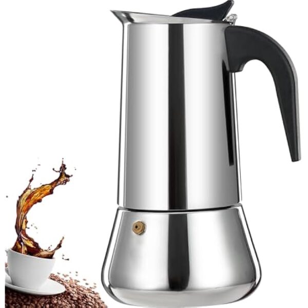 Stainless Steel Espresso Maker (9 Cup) - Premium Stovetop Moka Pot