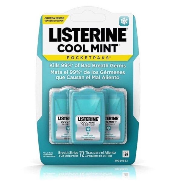 Listerine Cool Mint Pocket Packs 24x3 Strips