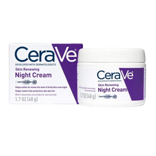 CeraVe Skin Renewing Night Cream 48g – Niacinamide & Ceramides Overnight Moisturizer