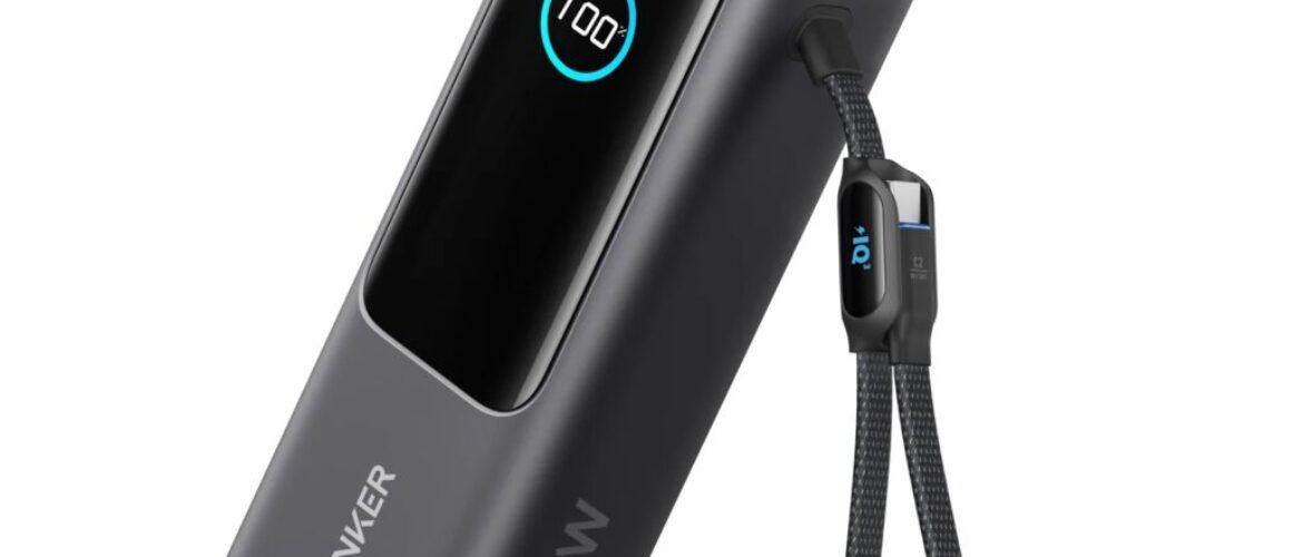 Anker Laptop Power Bank Original (25K, 165W, Built-In and Retractable Cables)