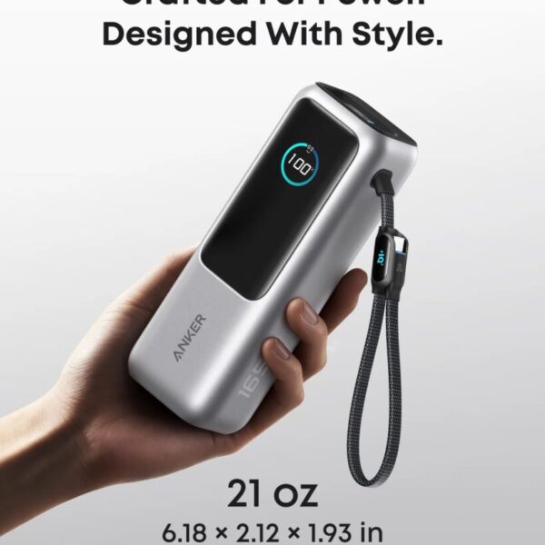 Anker Laptop Power Bank Original (25K, 165W, Built-In and Retractable Cables)
