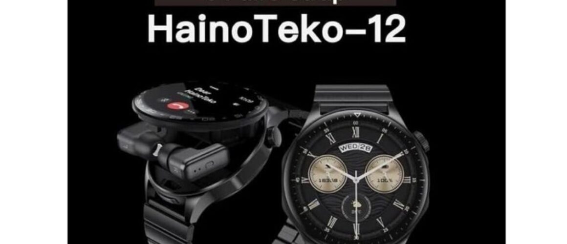 HainoTeko 12 Waterproof Smartwatch with Wireless Earbuds | 3 Straps Included 10 Days Battery Ethiopia