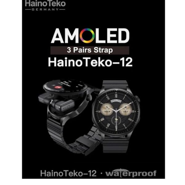 HainoTeko 12 Waterproof Smartwatch with Wireless Earbuds | 3 Straps Included 10 Days Battery Ethiopia