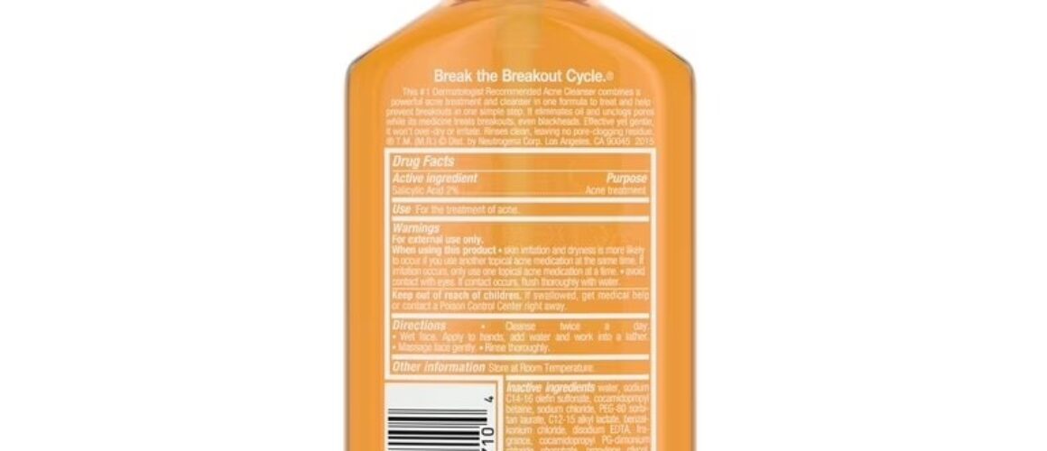 Neutrogena oil free accne wash
