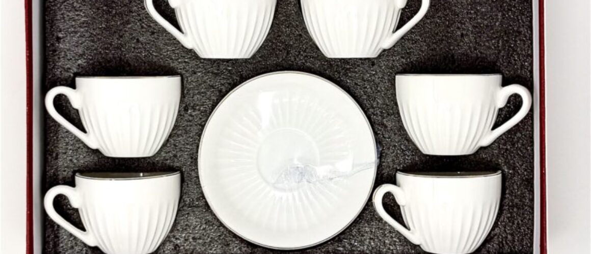 6 Piece Coffee Cup Set Ceramic Tea and Coffee cups