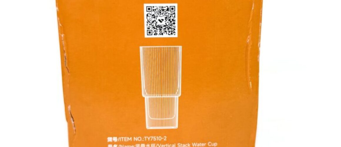 Deli Vertical Stack Water Glass Set 6 Pieces 293ml
