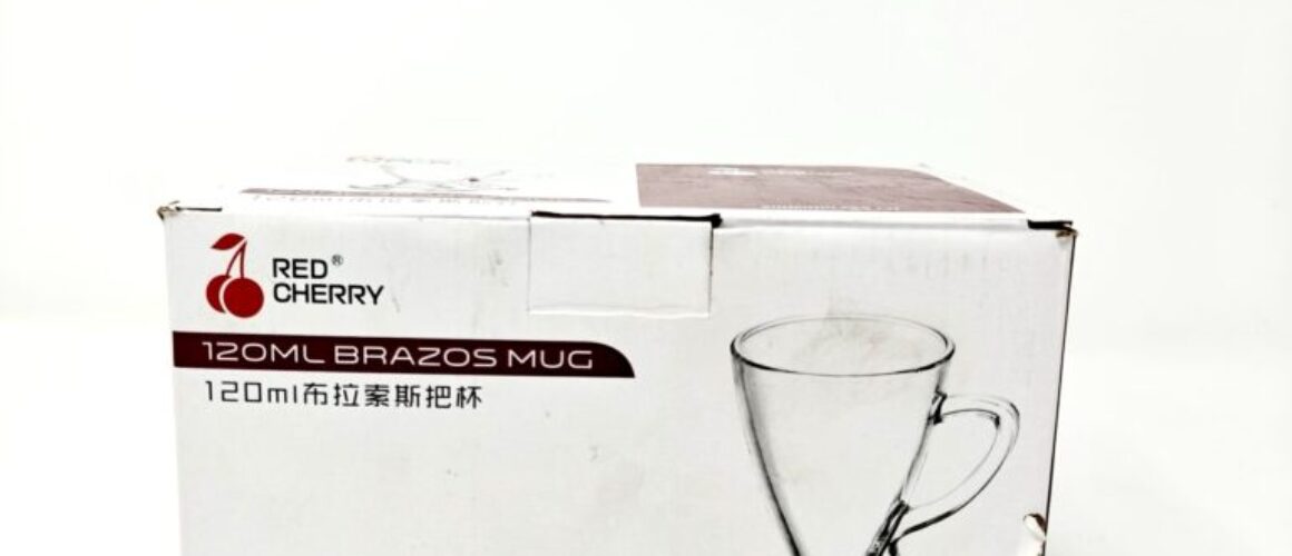 Red Cherry Brazos Glass Cup Set 6 Pieces 120ml
