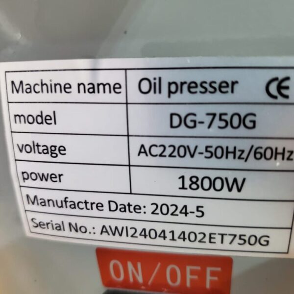 Electric Oil Press Machine – 1800W