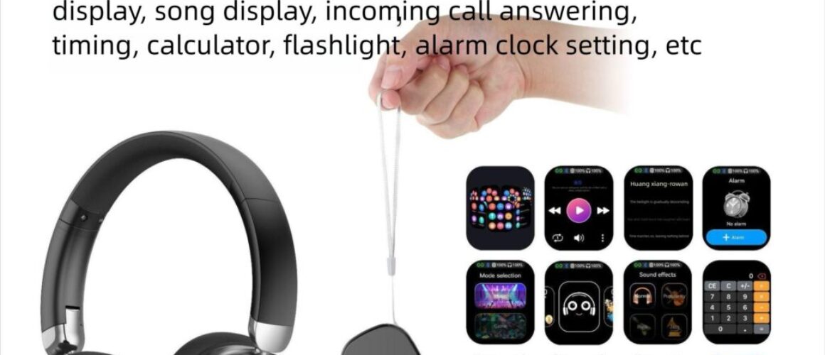 620BT Wireless Headphones with LCD Touchscreen, Bluetooth & TF Card MP3 Player