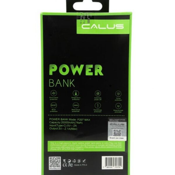 Calus P207 Max 20000mAh Power Bank Fast Charging Portable Battery Pack