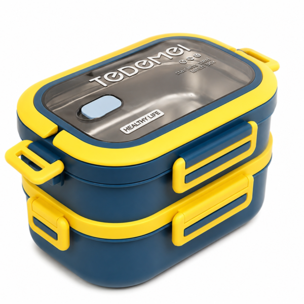 Tedemei 2-layer stackable stainless steel lunch box