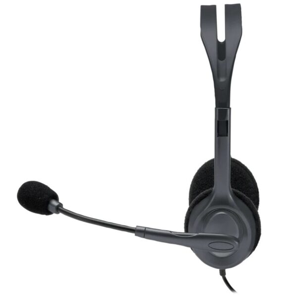 Logitech H111 Stereo Headset with Noise-Canceling Microphone – 3.5mm Jack Wired Headphones for Office, Zoom, and Online Classes