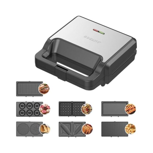 Sokany Multi Snacks Maker & Sandwich Machine (7-in-1 / 10-in-1) with Non-Stick Interchangeable Plates – 750W/800W Breakfast Maker (Available in Ethiopia)