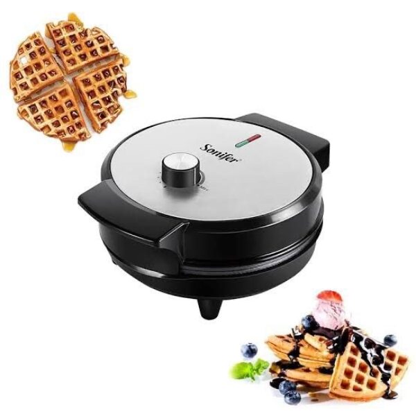 Sonifer Electric Waffle Maker SF-6084 (1000W) – Non-Stick Round Waffle Machine