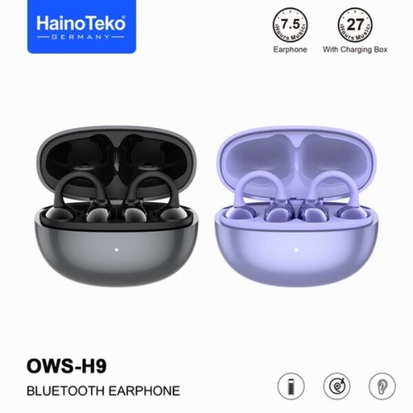 Haino Teko OpenDots OWS-H9 Open-Ear Wireless Headphones – Purple Edition