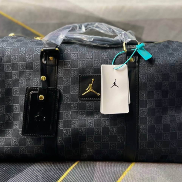 Jordan Monogram Duffle Bag – Premium Streetwear Travel & Gym Bag (Black)