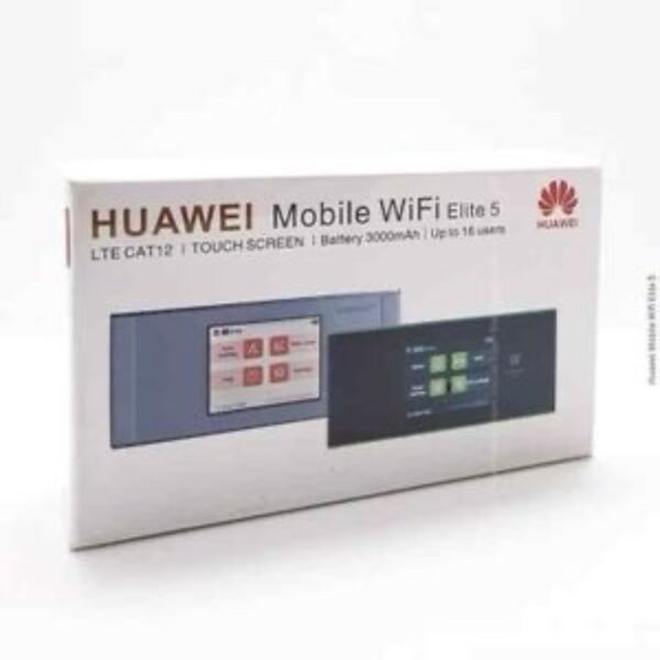 Huawei Mobile WiFi Elite 5 (4G+ LTE Cat12 Pocket Router with Touchscreen) – Works with Ethio Telecom & Safaricom