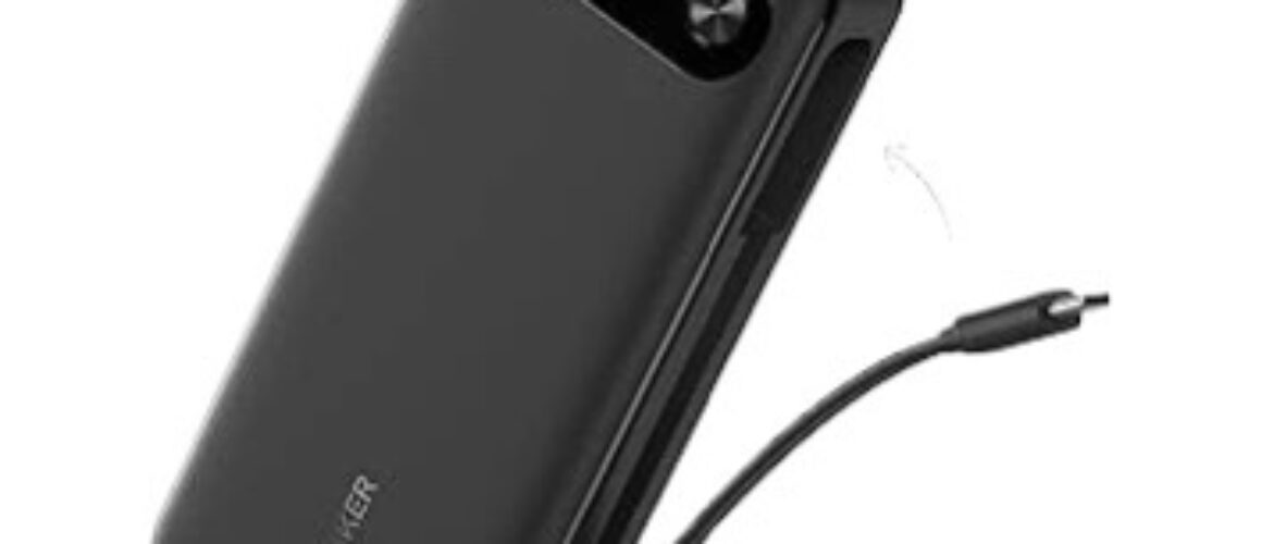 Anker 65W Two-Way Power Bank with Built-In Cable (20,000mAh, 87W Total Output) – Original