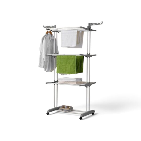 Premium 3-Layer Foldable Clothes Drying Rack Stand (Heavy Duty, 50kg Capacity) – Perfect for Condominiums & Apartments