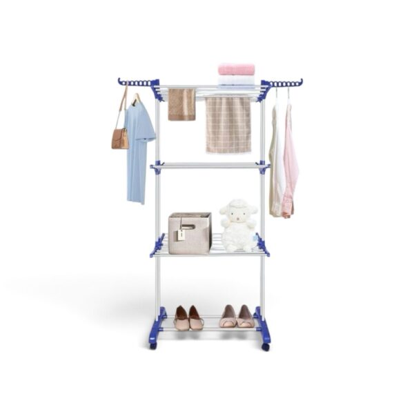 Premium 3-Layer Foldable Clothes Drying Rack Stand (Heavy Duty, 50kg Capacity) – Perfect for Condominiums & Apartments