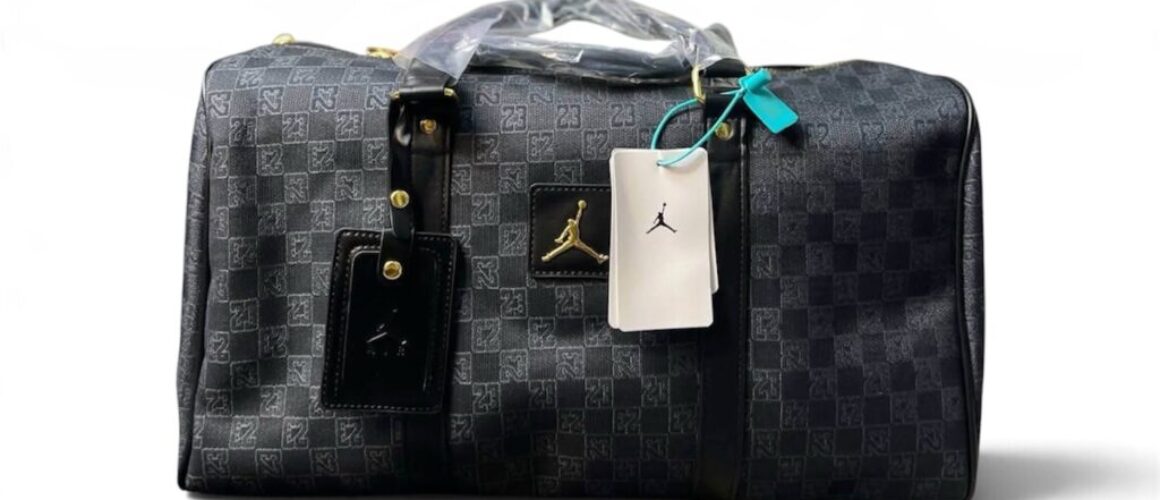 Jordan Monogram Duffle Bag – Premium Streetwear Travel & Gym Bag (Black)